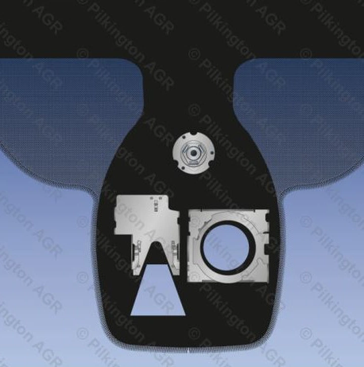 BMW 5 SERIES GT 2009- лобовое стекло, серая с/з, камера слева, датчик дождя,Vin от Pilkington