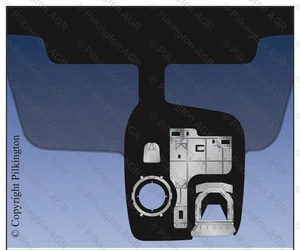 NISSAN QASHQAI P32S 2014-2018 Стекло лобовое акустическое, камера, Полный обогрев, ДД, Vin от AGC