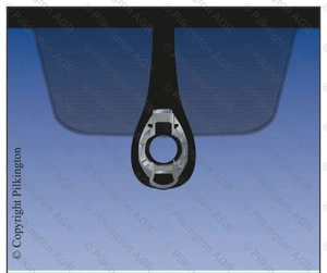 VOLKSWAGEN POLO V 3D/5D ХБ 2015- Стекло лобовое зеленое ДД, Vin от Fuyao